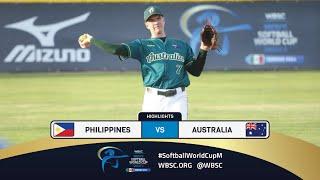 Highlights  Game 5 Philippines vs Australia  2024 WBSC Mens Softball World Cup - Group A