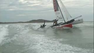 Hobie Cat Sailing in Surf Hobie Tiger Pro-Team