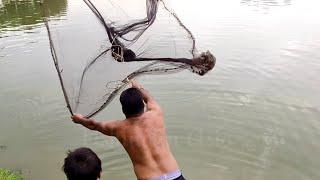 Net fishing today catch many fish