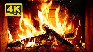  Cozy Fireplace 4K 12 HOURS. Fireplace with Crackling Fire Sounds. Crackling Fireplace 4K