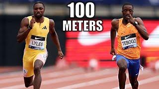 Noah Lyles Clashes With Letsile Tebogo In Epic 100 Meter Dash  2024 London Diamond League