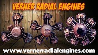 Verner Radial Engines Verner Scarlett 3VW Scarlett 5 Series Scarlett 7 Series radial engines.
