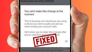 How to Fix Facebook You Cant Make This Change at The Moment 2024
