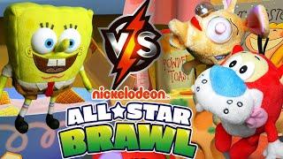 SpongeBob Vs Ren & Stimpy  Nickelodeon All Star Brawl Gameplay Match 