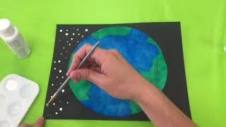 Earth Day DIY Planet Earth Coffee Filter Craft