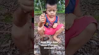 Anak Bikin Kopi  Tapi Awas  Jangan diminum #shorts #maragamaragi