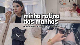 MINHA ROTINA DAS MANHÃS + TRABALHO + ACADEMIA + CUIDADOS com a PELE e MAIS  Shirley Soares