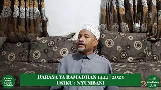 Darasa ya Usiku Nyumbani  Ikiongozwa na Ustadh Jaafar Swadiq AlBeidh  Ramadhan 18 - 09042023