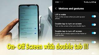 How to enable Double tap to turn on screen on Samsung M12