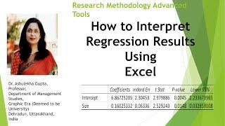 How to Interpret Regression Result Using Excelregressionresultinterpretationexcel2022