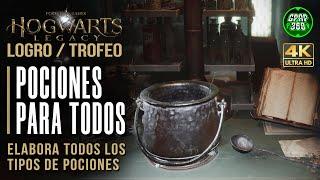 Hogwarts Legacy  Guía de TODAS las Pociones y cómo elaborarlas LogroTrofeo Pociones para todos