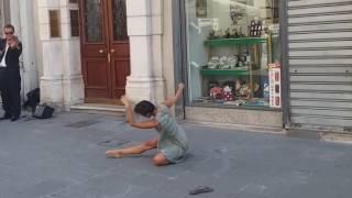  Rima Baransi dancing in Trieste Italy with violinist Ivo Remenec Horizontally stabilized