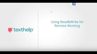 Read&Write Demo  Using Read&Write for Remote Working