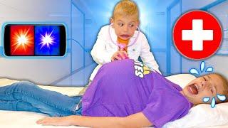 Bro Doctor ViSit To Help SiSter With Belly Ache Sibling PretEnd Play