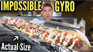 INSANE 48-INCH GYRO CHALLENGE 4 FEET LONG  Las Vegass Biggest Gyro  Joel Hansen