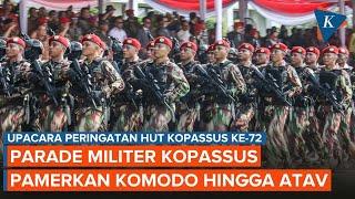 Parade Militer Kopassus Pamer Pasukan hingga Alutsista