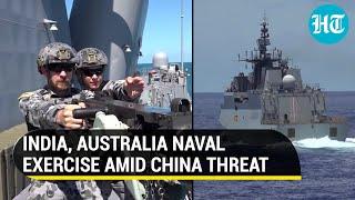 China on mind India & Australia hold naval exercise in a mega show of strength I Watch