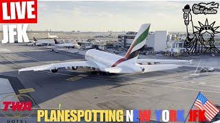 Live Planespotting NEW YORK JFK Airport ️  From the Roof of TWA Hotel