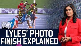 How Did Lyles Win Gold Despite Thomsons Leg Crossing The Line First First Sports With Rupha Ramani