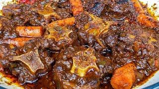 طرز تهیه خورش دم گاو بسیار خوشمزه  پاییز خورش دم گاو استخوانی