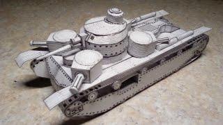 Building A1E1 Vicker Independent British Multi Torret Heavy Tank #papercraft #paperart