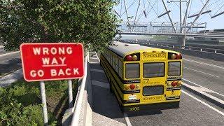 School Bus Crashes 13  BeamNG.drive