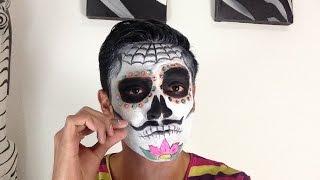 Tutorial Maquillaje de Catrin  Sugar Skull Man Makeup Tutorial