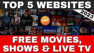 Top 5 Websites For FREE MOVIES & TV SHOWS  100% Legal in 2024