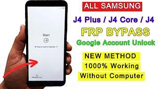 All Samsung J4 Core  J4 Plus  J4 FRP Bypass Without PC 2023  Google Account Unlock New Method