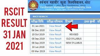 RSCIT Result 31 January 2021 Jari RSCIT RESULT 21 February Rscit Ka Result Kab Aayega  kaise Dekhe