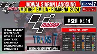 Jadwal Motogp Emilia Romagna 2024Klasemen Motogp 2024 TerbaruJadwal Motogp 2024Live Trans 7