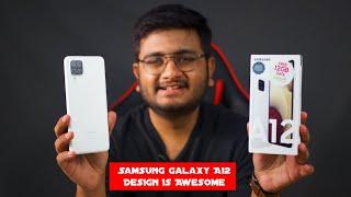 Samsung A12 Unboxing & Review  Design Fit Hai