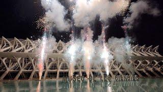 Ninot Exhibition Fireworks Fallas 2022 at the City of Arts and Sciences