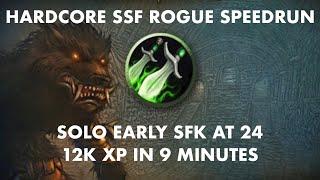 Hardcore SSF Rogue Speedrun  Solo 2 bosses and 1 quest in SFK at 24 no engiworld buffs