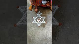 Aadi Kolam  5×3 Dots Muggulu @RSRangoli27