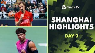 Medvedev Faces Seyboth Wild Ruud Tsitsipas & Nishikori Play  Shanghai 2024 Highlights Day 3