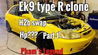 1997 civic hatchback ek h2b swap part 1  Pham’s Legend