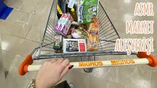 ASMR MARKET ALIŞVERİŞİ MİGROS  AYLIK MARKET ALIŞVERİŞİM  #migros #marketalışverişvlog