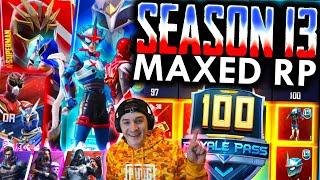 MAXED SEASON 13 ROYALE PASS 100 Tiers + Rewards  PUBG Mobile