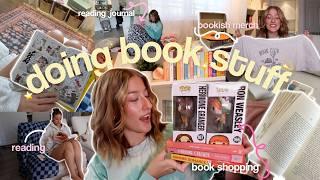 doing book stuff  book shopping bookish merch reading vlog journaling & more