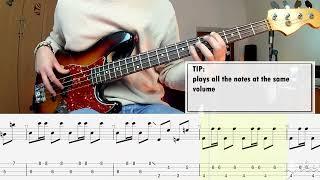 YMCA - Village People BASS COVER + PLAY ALONG TAB + SCORE