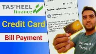 How to pay tasheel credit card bill  Tasheel credit card bill payment