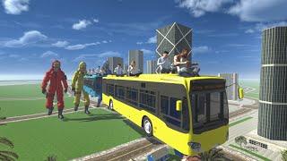 Franklin Fight Giant Red Criminal With Giant Flying Bus  Funny Gameplay Indian Bikes Driving 3d 