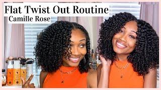 Flat Twist Out Routine + Night Routine  ft. Camille Rose Naturals