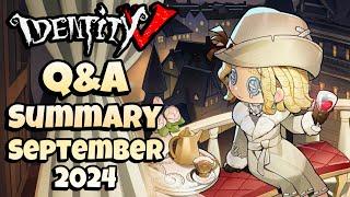 QnA SUMMARY For September 2024  Identity V