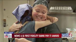 Woman living in tent pays it forward to woman who helps the unhoused