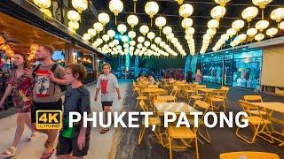 Patong Beach Night Walking Tour 4K HDR  Phuket Thailand