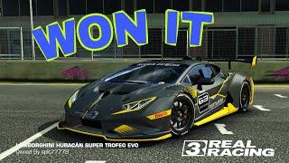 Real racing 3 Lamborghini huracan super trofeo evo championship completed  PR required 67.3
