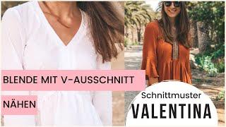 eingesetzte Blende nähen - Anleitung VALENTINA