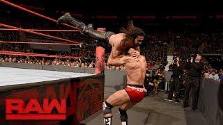 Seth Rollins vs. Cesaro Raw Nov. 27 2017